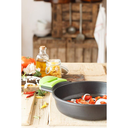 Niska patelnia ECO+ z pokrywką z odlewu aluminiowego Bra Prior 36 cm