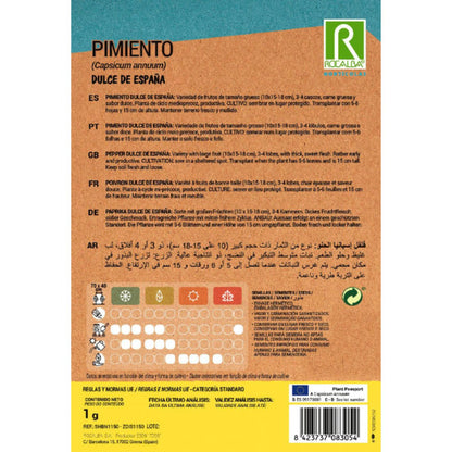 Söta paprikafrön från Spanien