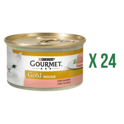 24er-Pack GOURMET GOLD Mousse Nassfutter Lachs 85 g