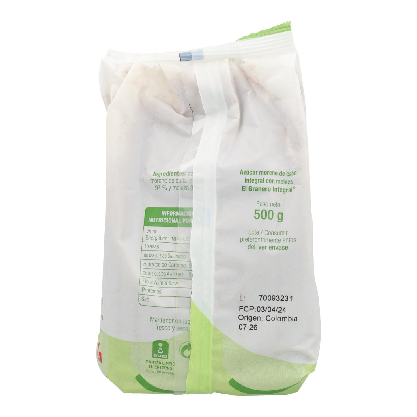 Zucchero integrale di canna con melassa El Granero 500 g