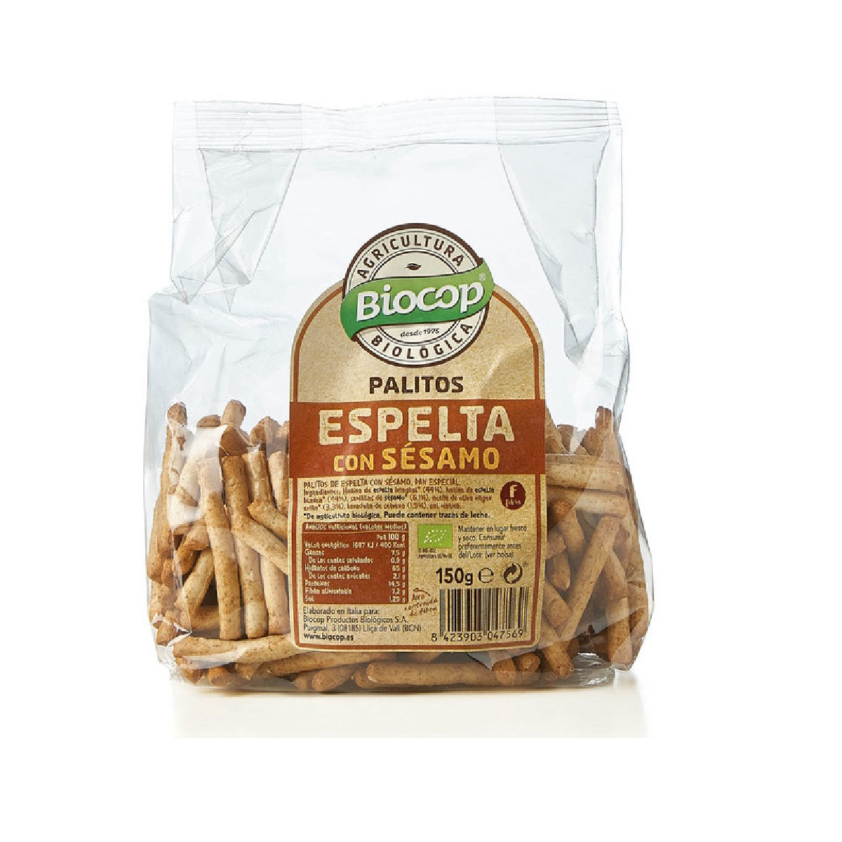 Palitos de Espelta y Sésamo Biocop 150 g