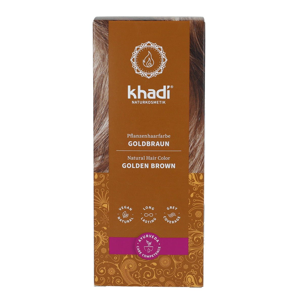 Khadi natural golden brown hair dye 100 g