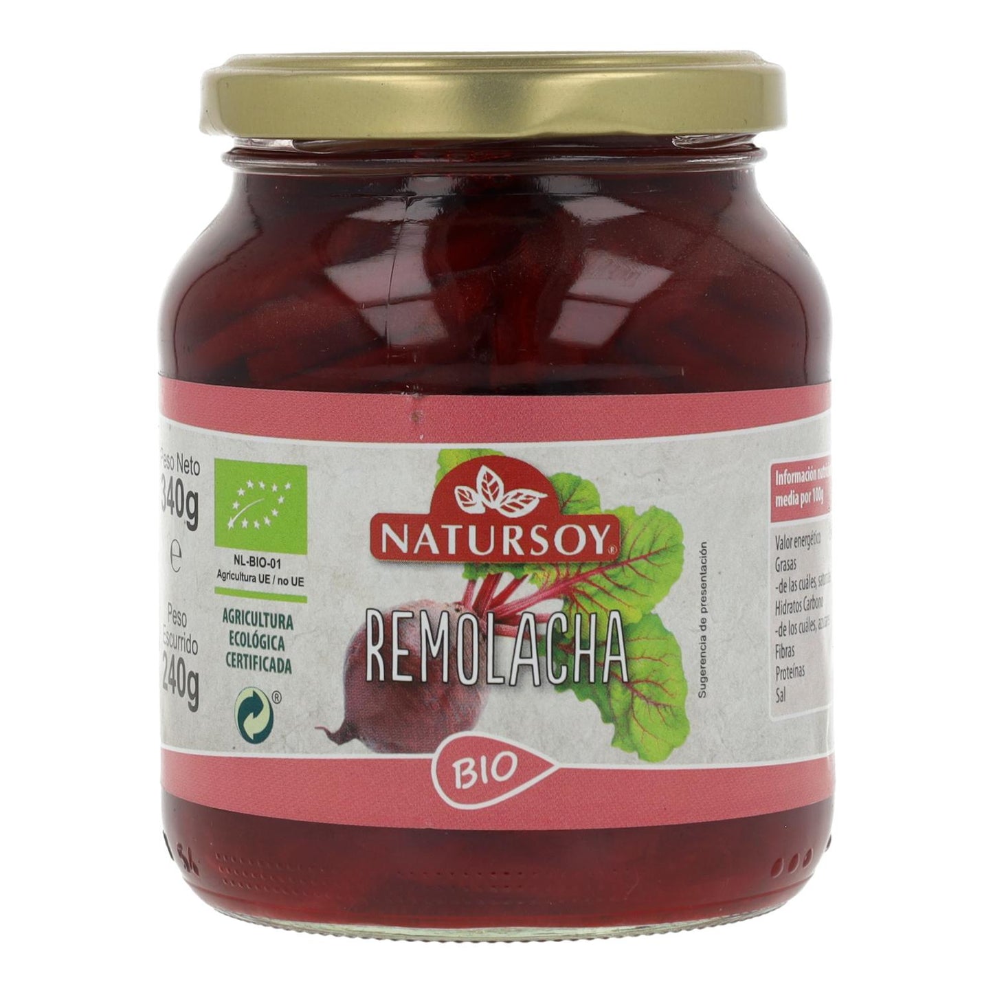 Rote Bete,  340 g. Natursoy
