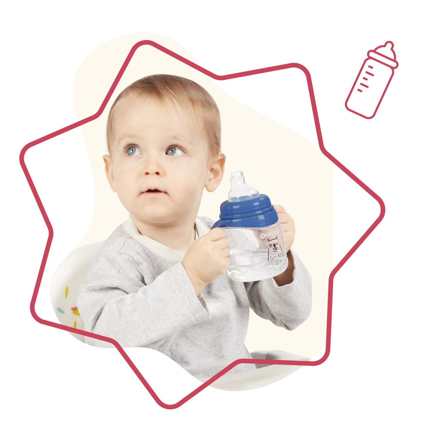 Set di 2 tazze antivazza Badabulle