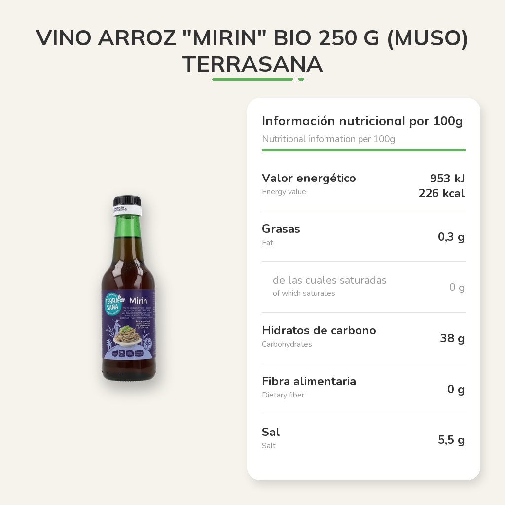 Información nutricional