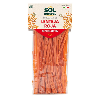 Tagliatelle di lenticchie rosse senza glutine bio Sol Natural 250 g