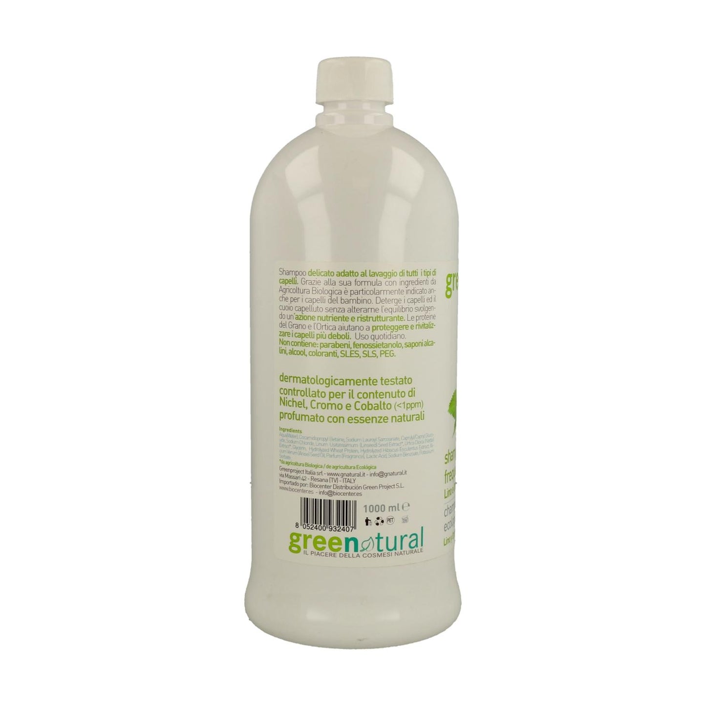 Shampoo per lavaggi frequenti lino e ortica Greenatural 1 L
