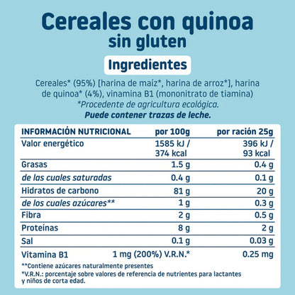 Confezione da 2 pappe di cereali senza glutine con quinoa Eco Smileat, 200 g