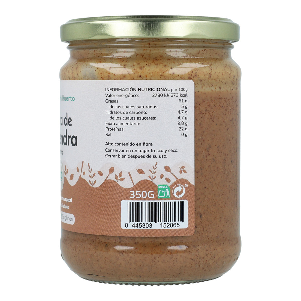 Crema de Almendras Enteras ECO Planeta Huerto 350 g