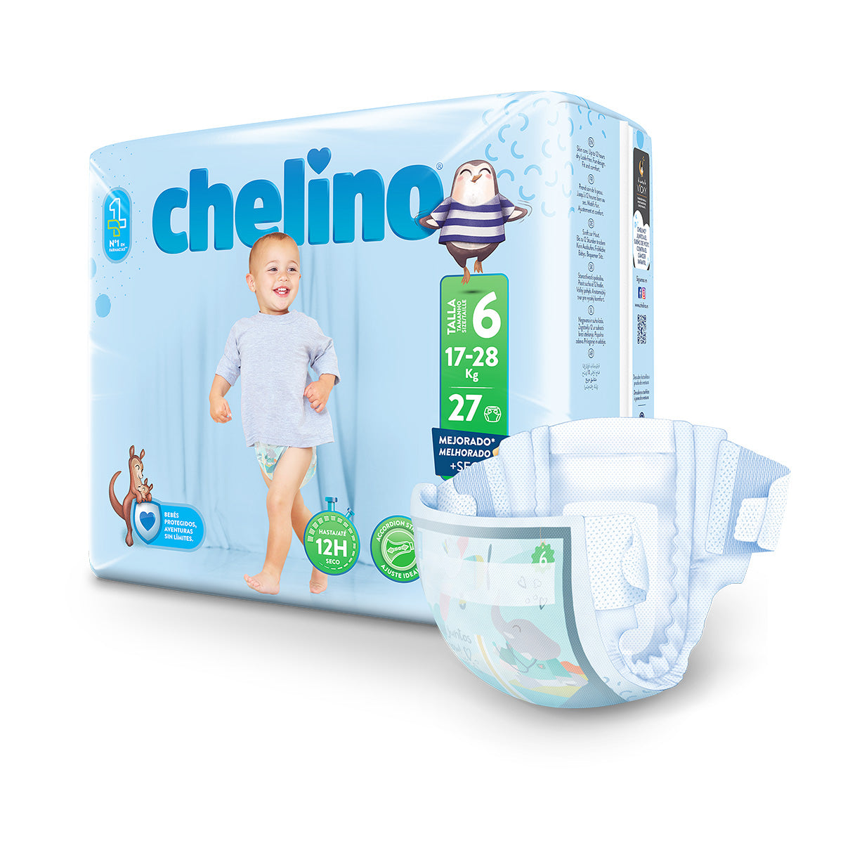 Pannolini CHELINO T6 Junior (17-28 kg) 27 pezzi