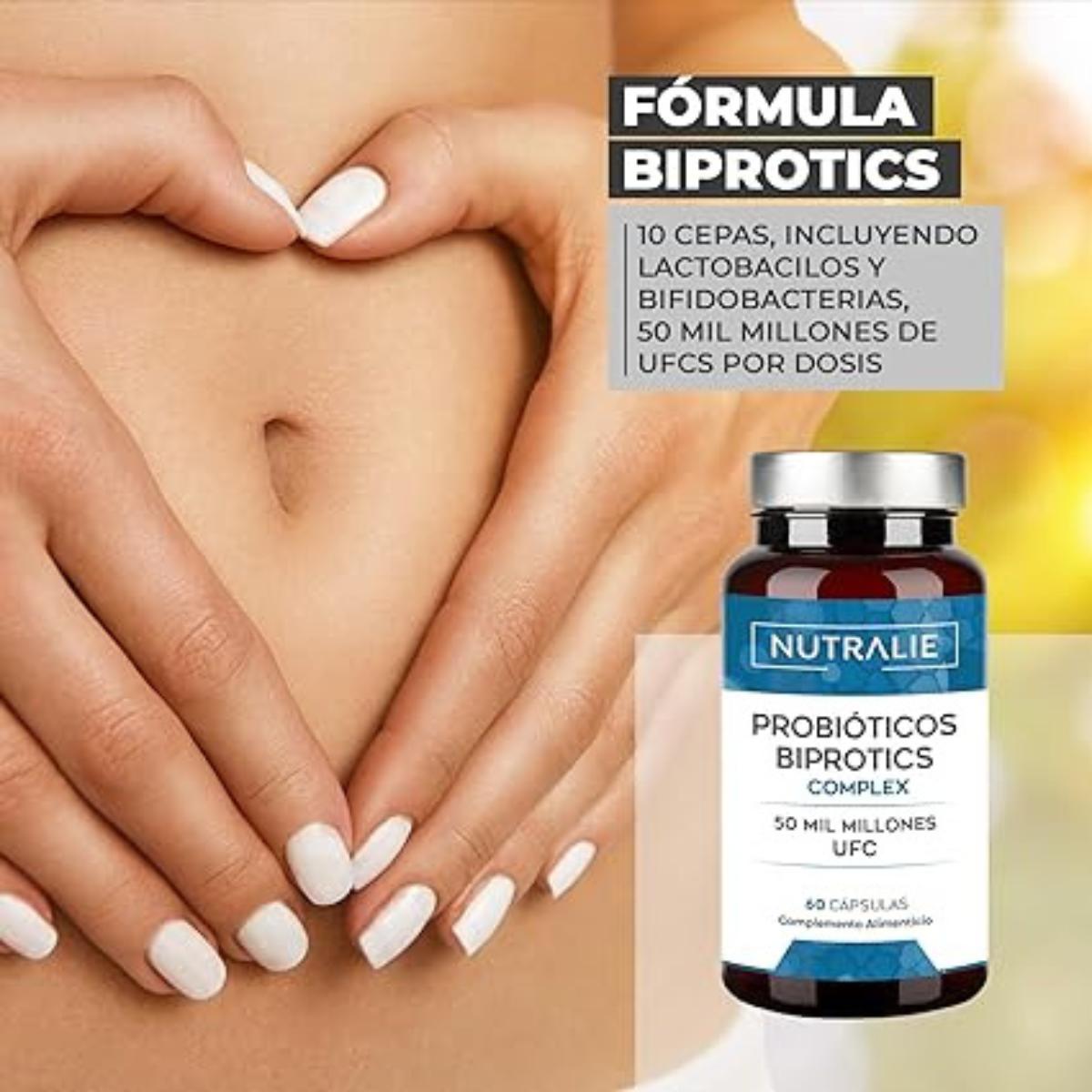 Nutralie Probióticos intestinales 10 cepas 60 Cápsulas