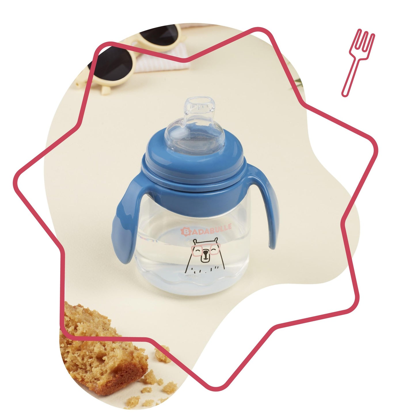 Set di 2 tazze antivazza Badabulle