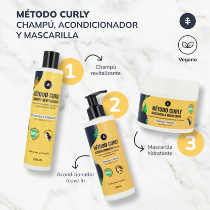 Curly Method Pack: shampoo, mask and leave in Planeta Huerto