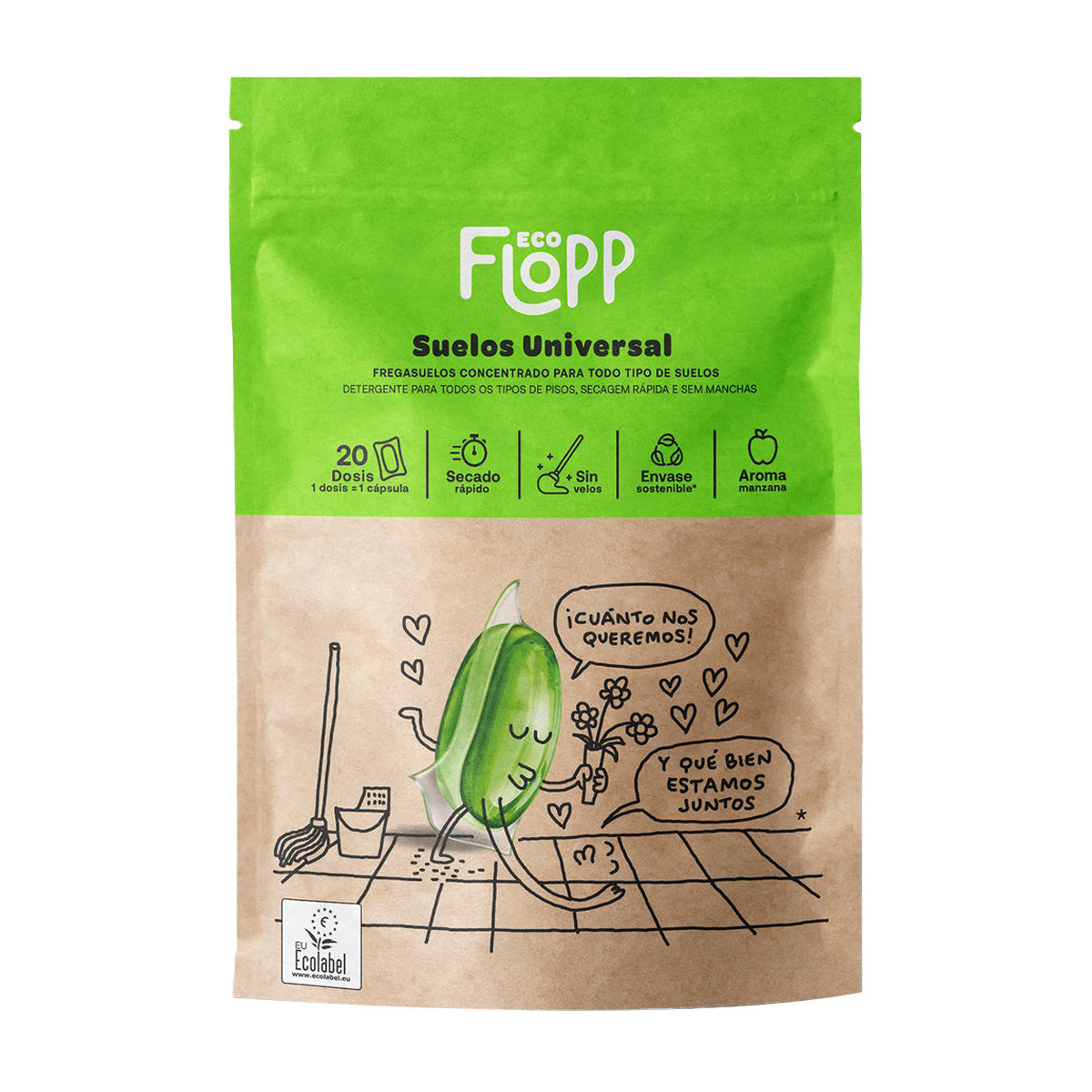 Flapp Universal BIO Eco Pack Bodenreiniger, 20 Kapseln