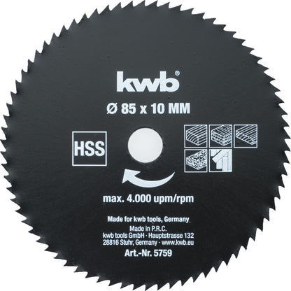 Mini-Sägeblatt-Set für Kreissäge Kwb