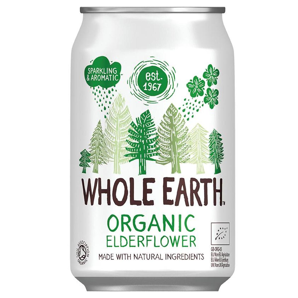 Confezione da 6 bibite biologiche al sambuco, 330 ml Whole Earth