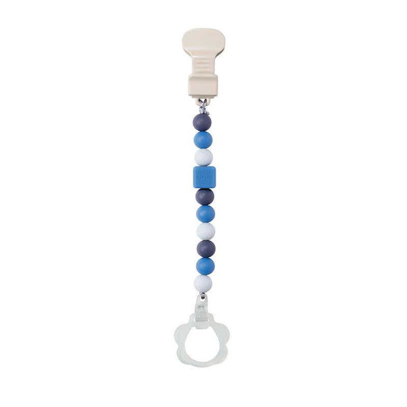 Fopspeenclip  (met fopspeenclip) Doukidou Blauw-Wit