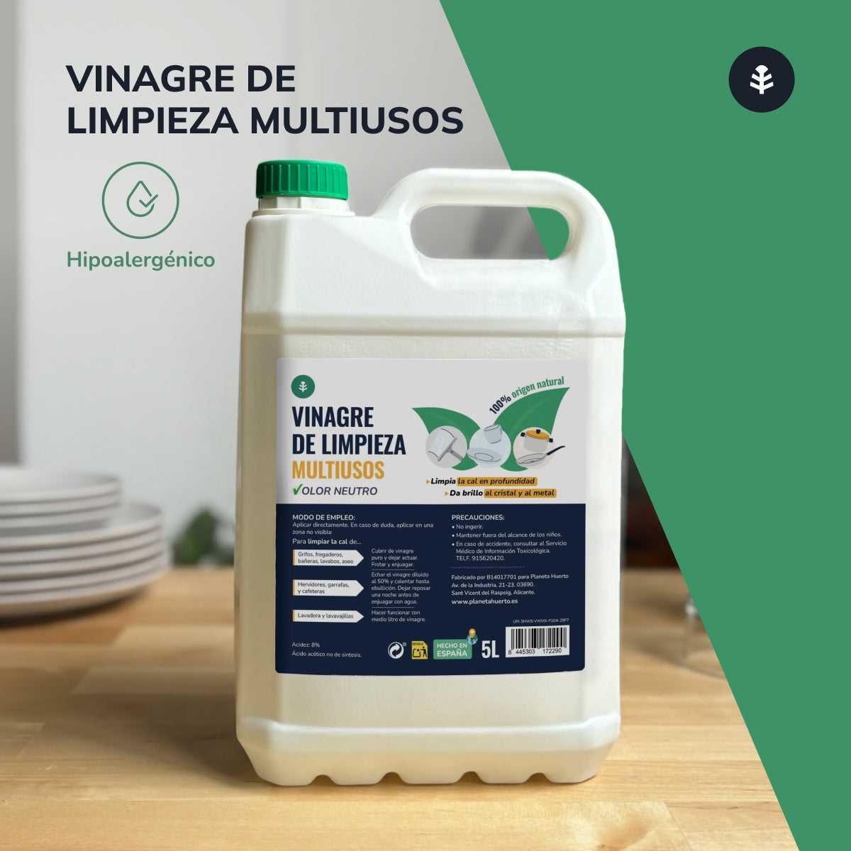 Vit rengöringsvinäger 5L Planeta Huerto