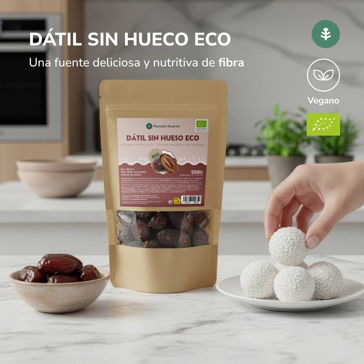 Dattes dénoyautées ECO Planeta Huerto 250 g