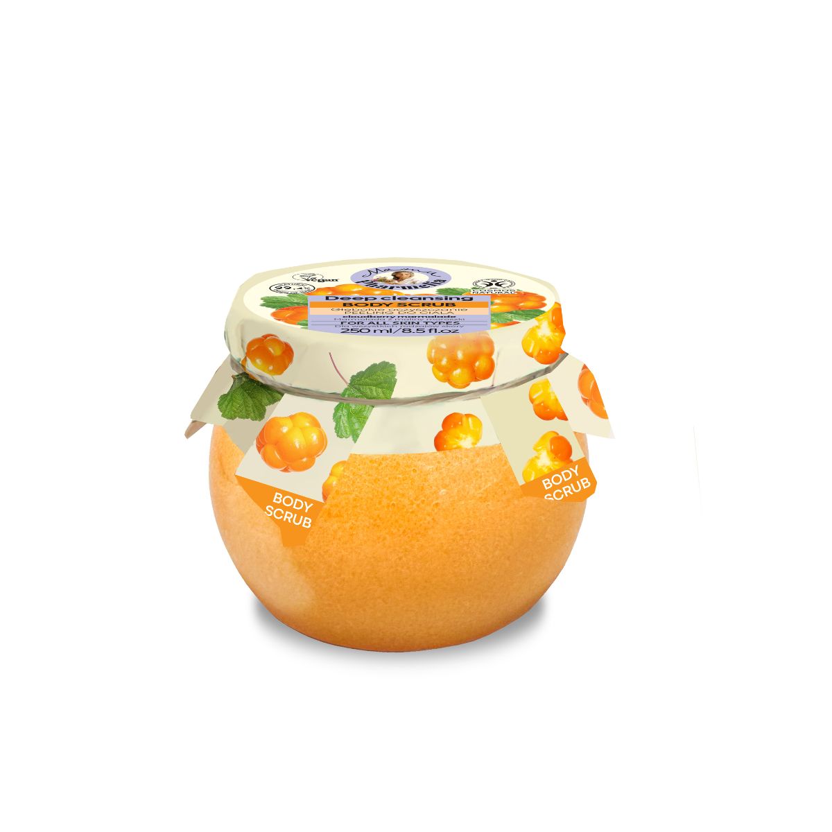 Gommage corporel détoxifiant profond à la confiture de mûres des marais, Mama Pharmelia, 250 ml