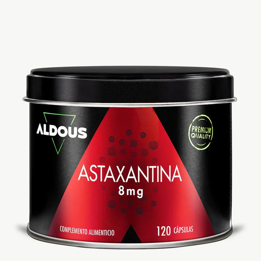 Astaxantina naturale pura 8 mg, 160 mg Olio ricco di astaxantina Aldous Bio 120 capsule