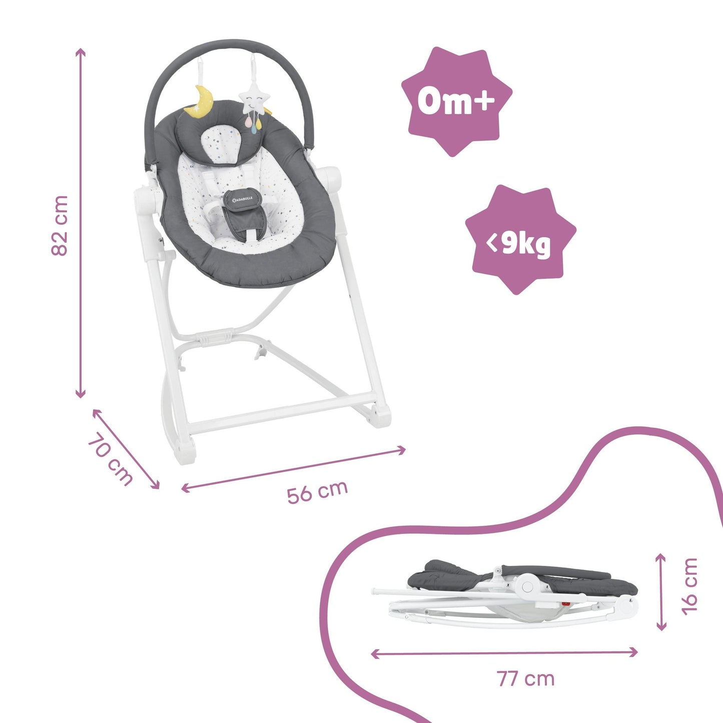 Hamac Compact'Up Moonlight Babymoov (reconditionné)