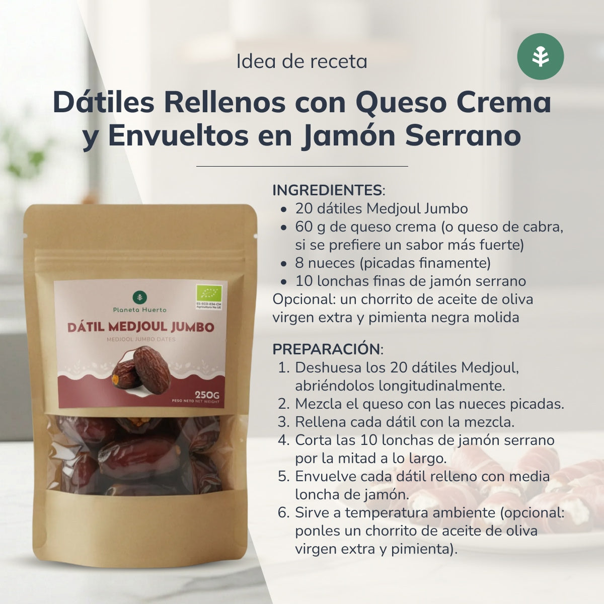 Daktyle medjoul jumbo ECO Planeta Huerto 1 kg
