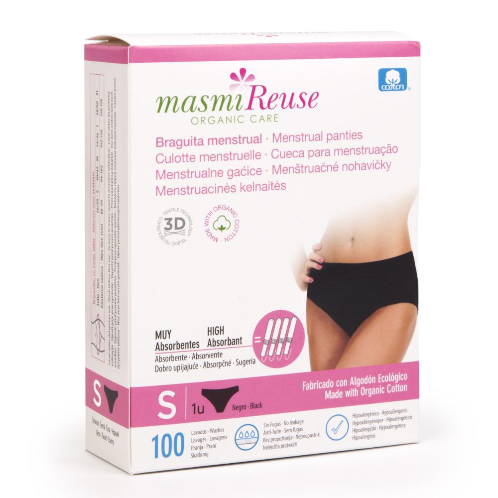 Culotte menstruelle en coton biologique Masmi taille S
