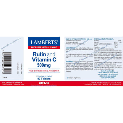 Rutin and Vitamin C 90 tablets, Lamberts