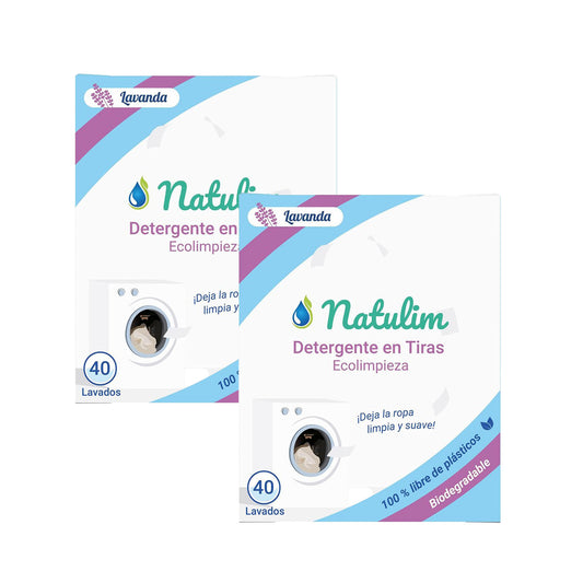 2-pack ekologiska tvättlappar med lavendel, Natulim, 40 tvättar