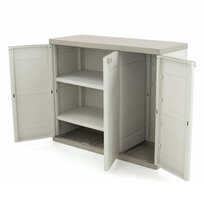 Demi-armoire 3 portes 105 cm Titanium Plastiken Beige (reconditionnée)