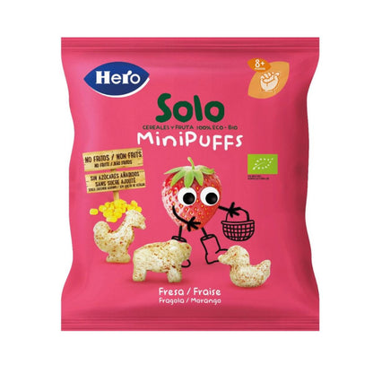 7-pack ekologiska jordgubbssnacks 18 g – Hero Solo