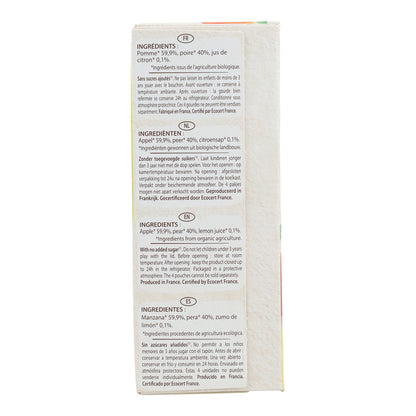 Pack 4x Pochettes Pomme et Poire Cool Fruits Vitabio 90 g