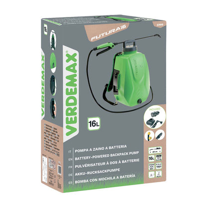 Spruzzatore a zaino a batteria 16 l Verdemax