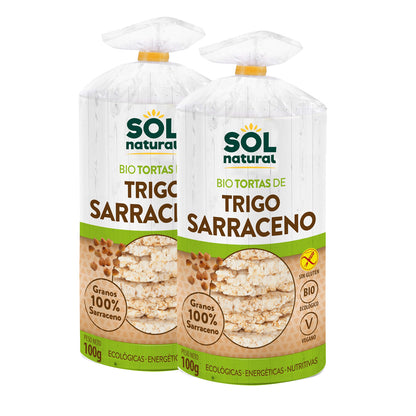 2er-Pack glutenfreie Bio-Buchweizen-Pfannkuchen Sol Natural 100 g