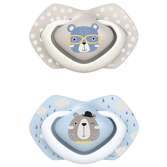 Confezione ciucci in silicone Bonjour Paris blu Canpol Babies (2 pz.) 6-18 mesi