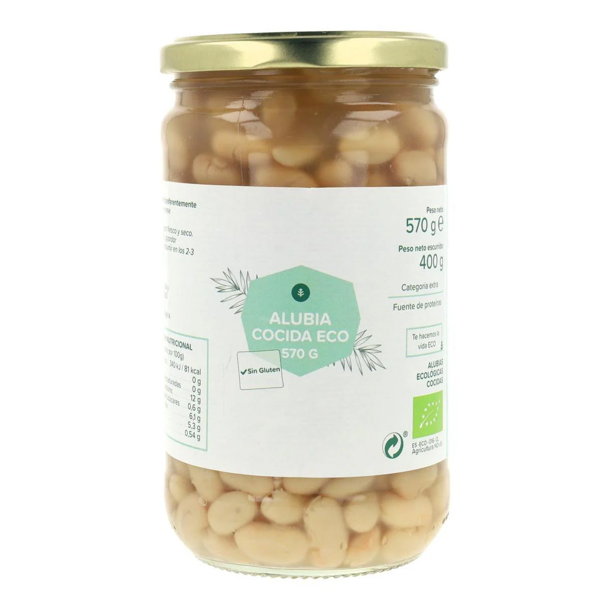 Confezione da 6 fagioli cotti ECO Planeta Huerto 570 g