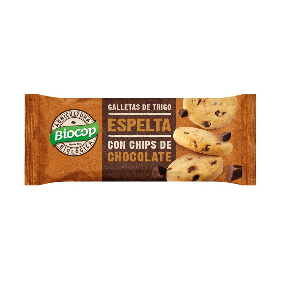 Confezione da 6 biscotti di farro con gocce di cioccolato Biocop 32 g