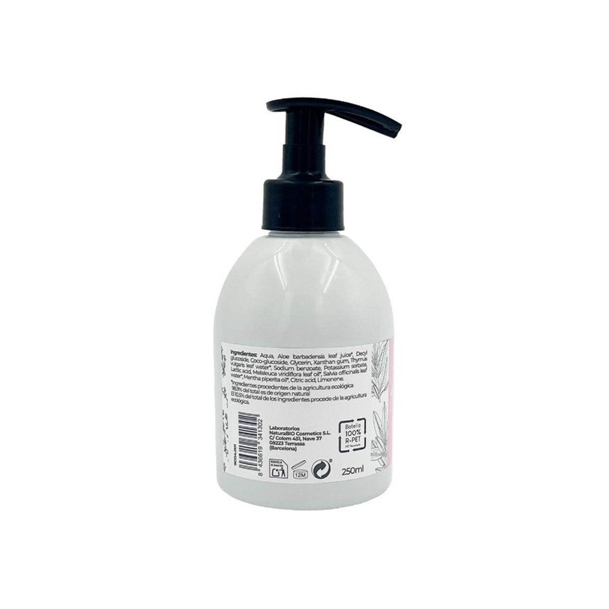 Intimhygiejnegel Salvia & Tomillo Bio NaturaBIO 250 ml