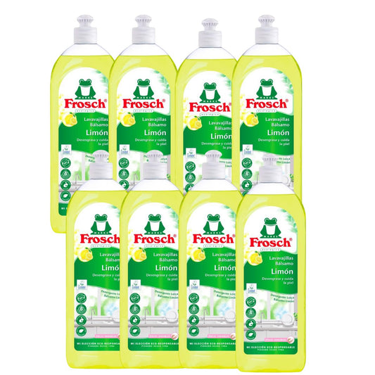 8er-Pack Spülmittel Zitrone Eco Frosch 750 ml