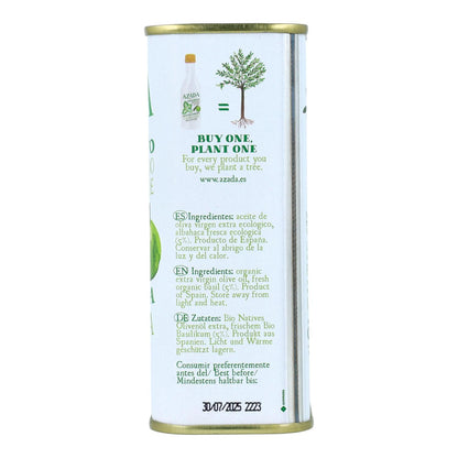 Oliwa z oliwek i bazylia Eco Azada 225 ml