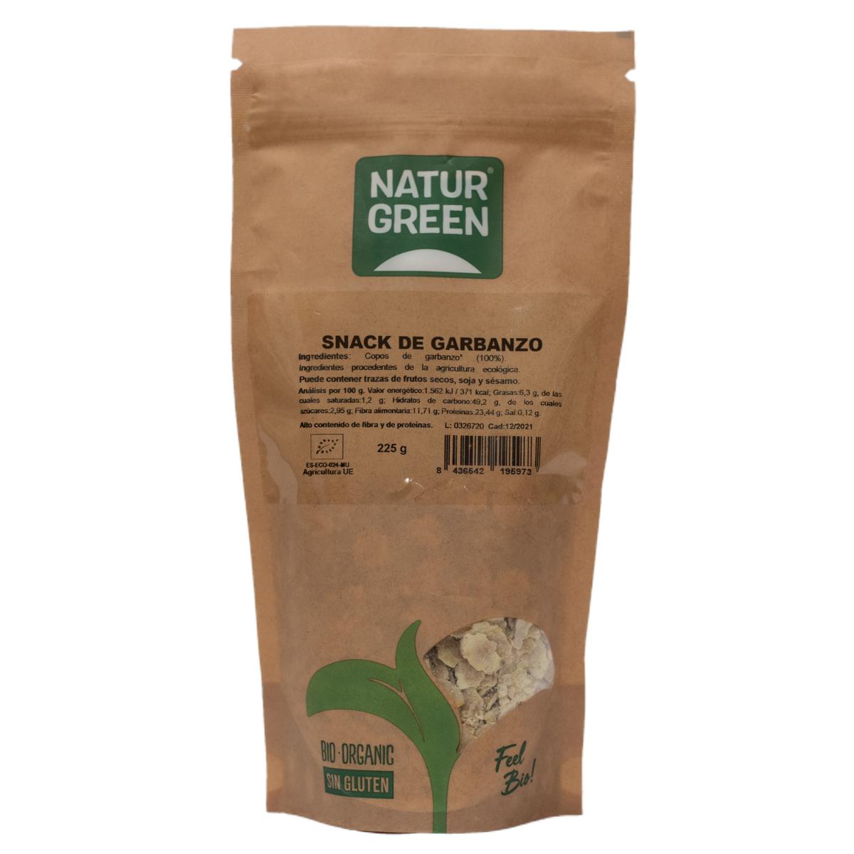 Biologische kikkererwtenvlokken Naturgreen 225 g