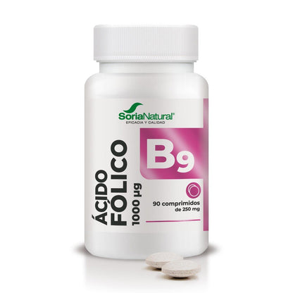 Kwas foliowy o przedłużonym uwalnianiu, Soria Natural, 90 tabletek