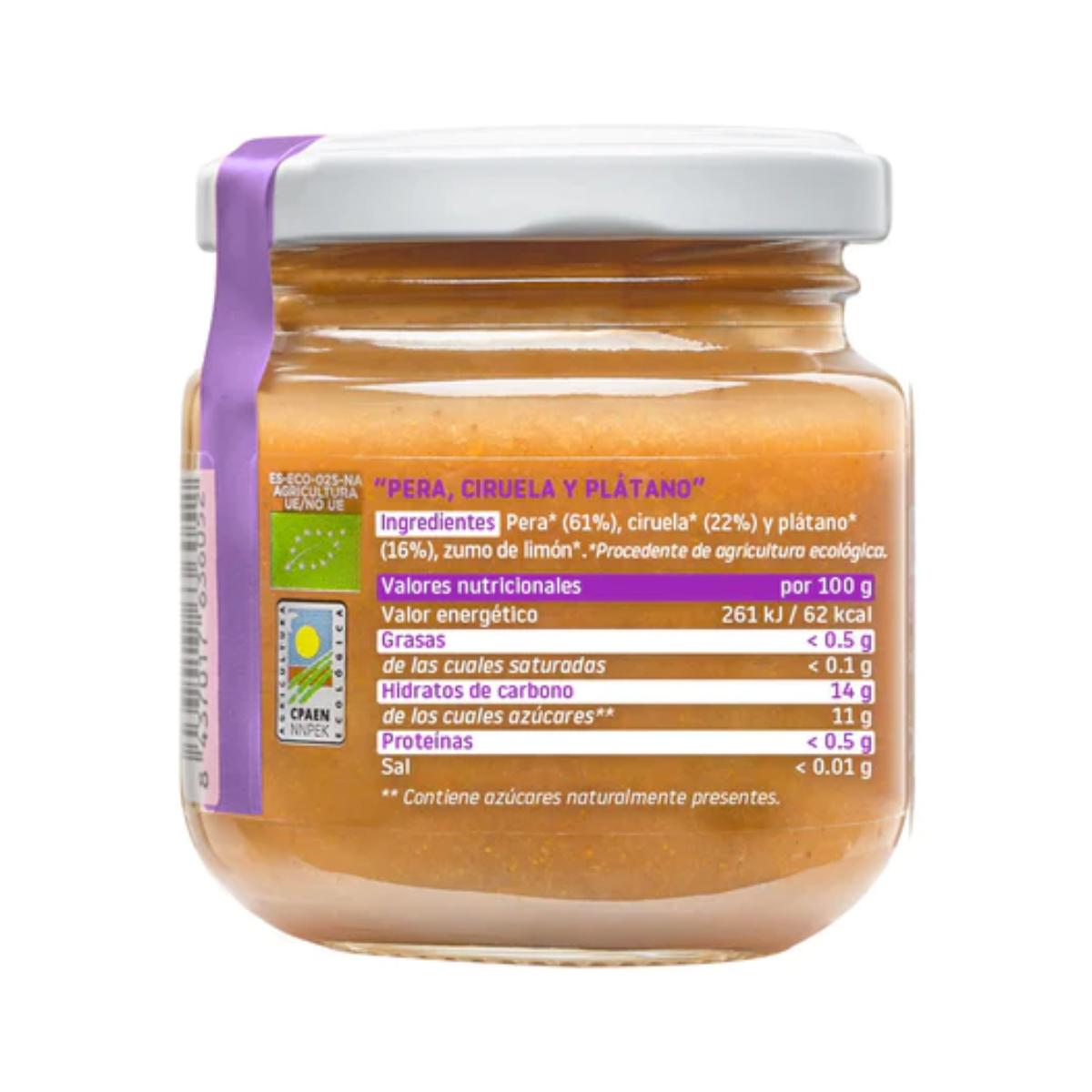 PROMO 3x Tarrito BIO Pera, Ciruela y Plátano +6 meses Smileat 130g