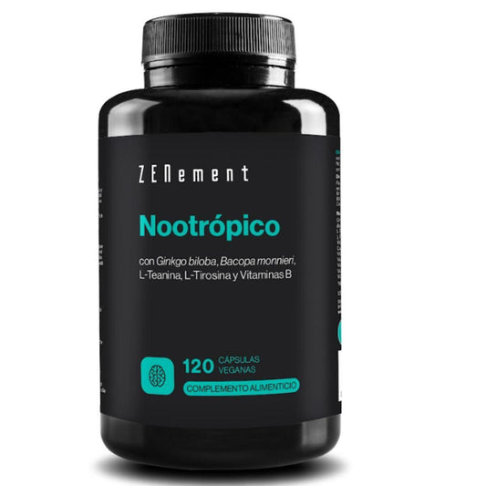 Nootropic, with ginkgo biloba, bacopa, theanine, tyrosine and B vitamins Zenement, 120 tablets