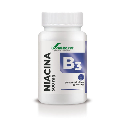 Vitamin B3 Lib. Sostenida, Soria Natural, 30 tabletter