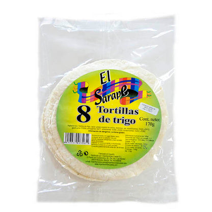 Tortillas di grano 15 cm (8 pezzi) (formato negozio) El Sarape 170 g