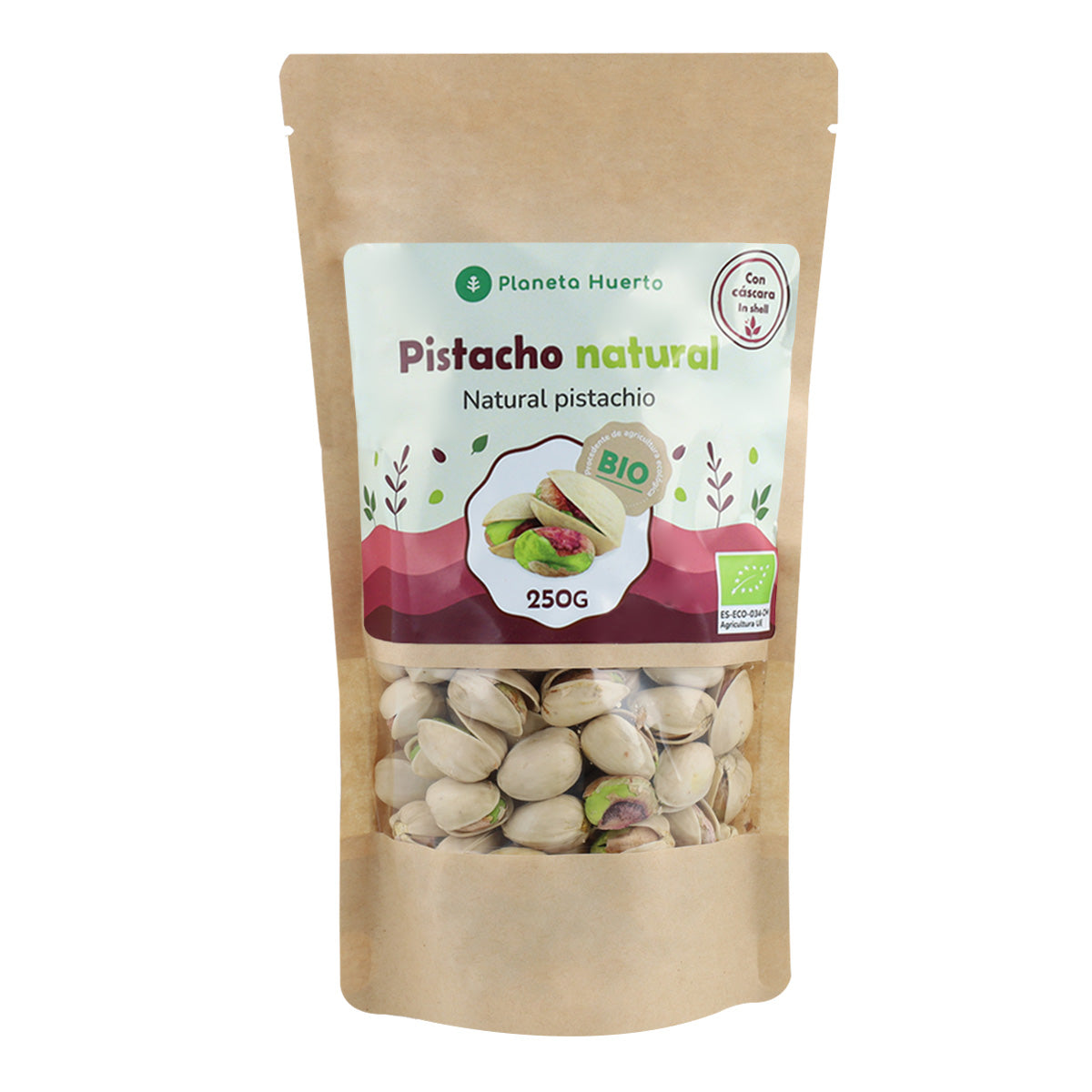 Pistachio nut in natural shell ECO Planeta Huerto 250 g