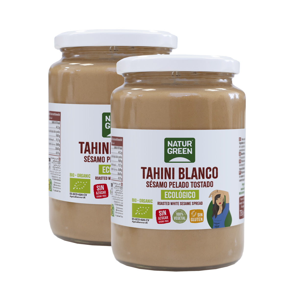 2-pack Naturgreen rostad tahini 800 g