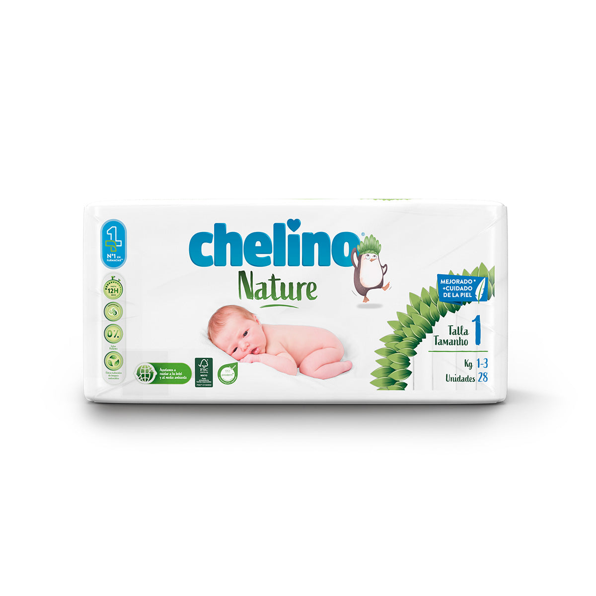 Zestaw 6x Pieluchy T1 1-3 kg Chelino Nature 28 szt.